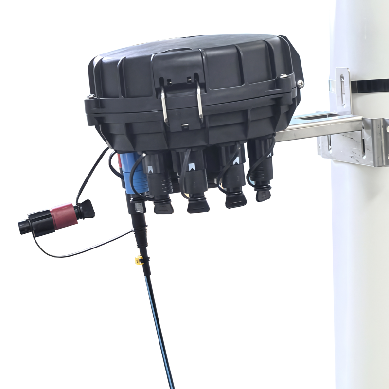 Outdoor 9 Port One Click Adapter Circular Distribution Box Pre-Terminated Fiber Access Terminal
