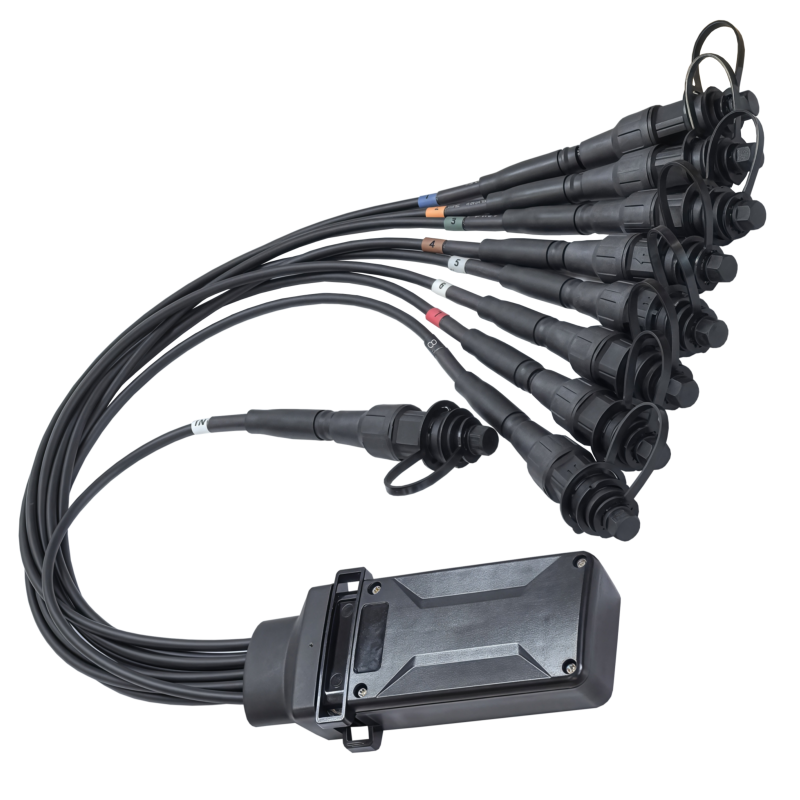 OptiSheathX MultiPort Flex Splitter Terminal with OptiTapX in-line 1x8 split MSF-F84848R43F-P