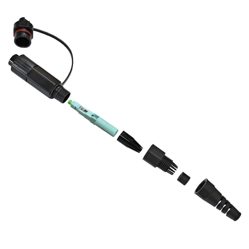 IP68 Fast Mini SC Waterproof Quick Connectors for 5.0mm Round Cable