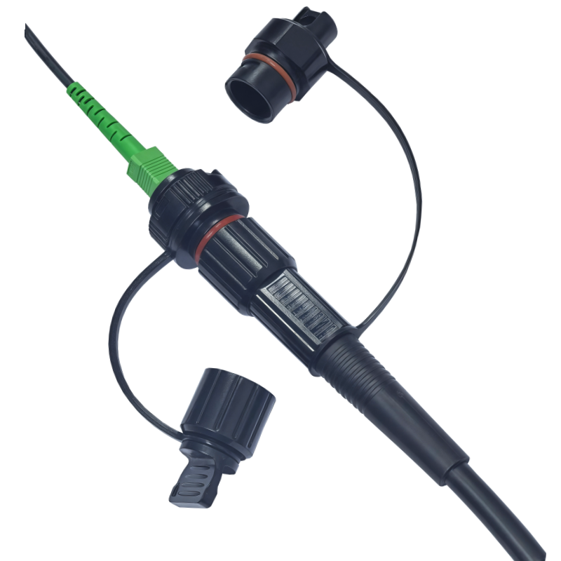 Waterproof IP68 Fast Mini SC Adapter Fiber Optic MINI SC Hardened Connector