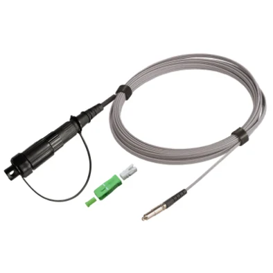 FieldShield Assembly FastConnect MINI SC Drop Fiber Optic Pushable Jumper